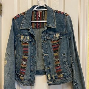 Free People Serape Jean Jacket. Size Small.